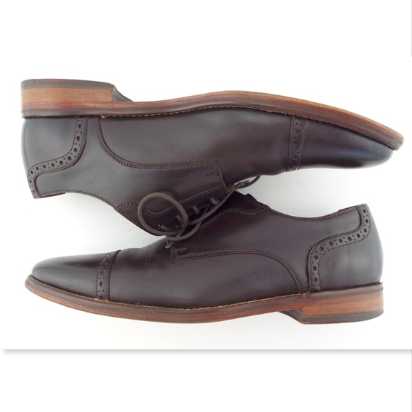 COLE HAAN Brown Leather Cap Toe Men's Oxfords 9.5 - Picture 4 of 7